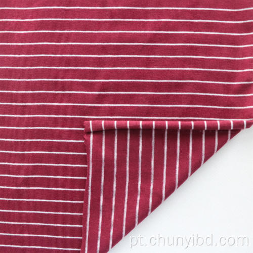Respirável alta qualidade de 95%Rayon 5%Spandex Stripes Padrão de tecido de camisa de malha de jersey para homens